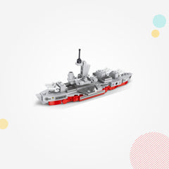 مجموعة مكعبات بناء مكونة من 100 قطعة لعبة سفينة حربية من فئة Iawa هدية سلسلة عسكرية