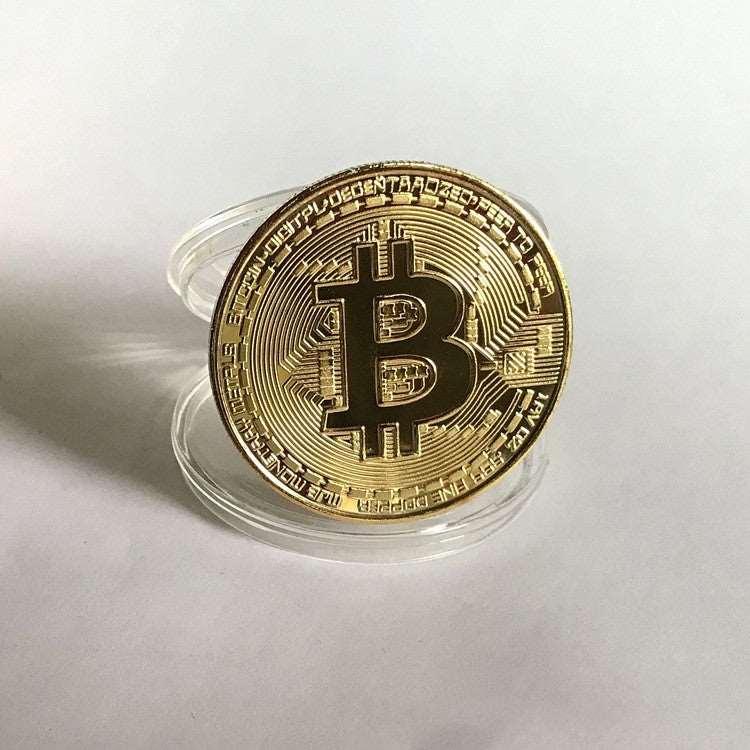 Gold Plated Bitcoin Coin Collectible Art Collection