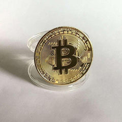 Gold Plated Bitcoin Coin Collectible Art Collection