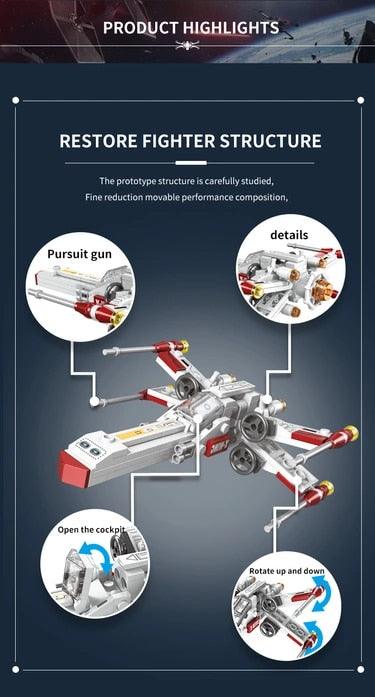 100+pcs Building Blocks Kit Toy X-Wing Fighter Toy Gift Sci-fi series - Awwal1